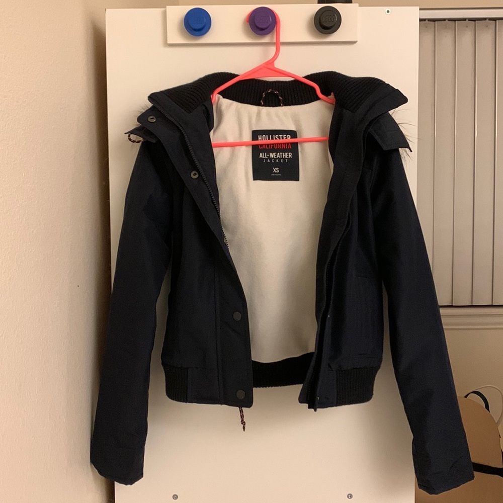 Hollister Navy All-Weather Jacket